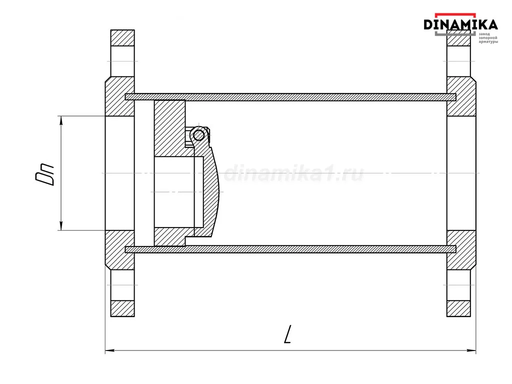 Обратный клапан 19нж38нж Ду500 Ру16-160 фланцевый